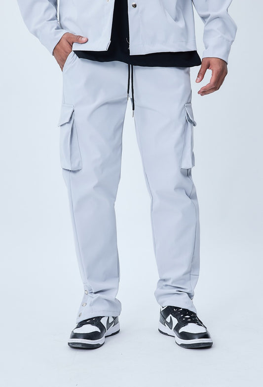 Pantalon cargo gris clair